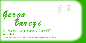 gergo barczi business card